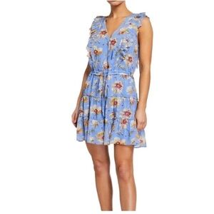 PAIGE Blue Floral Ruffle Mini Dress
Caja 3